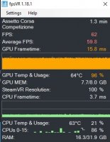 FYI Kunos makes their games rely on the CPU more than GPU… : r/assettocorsa